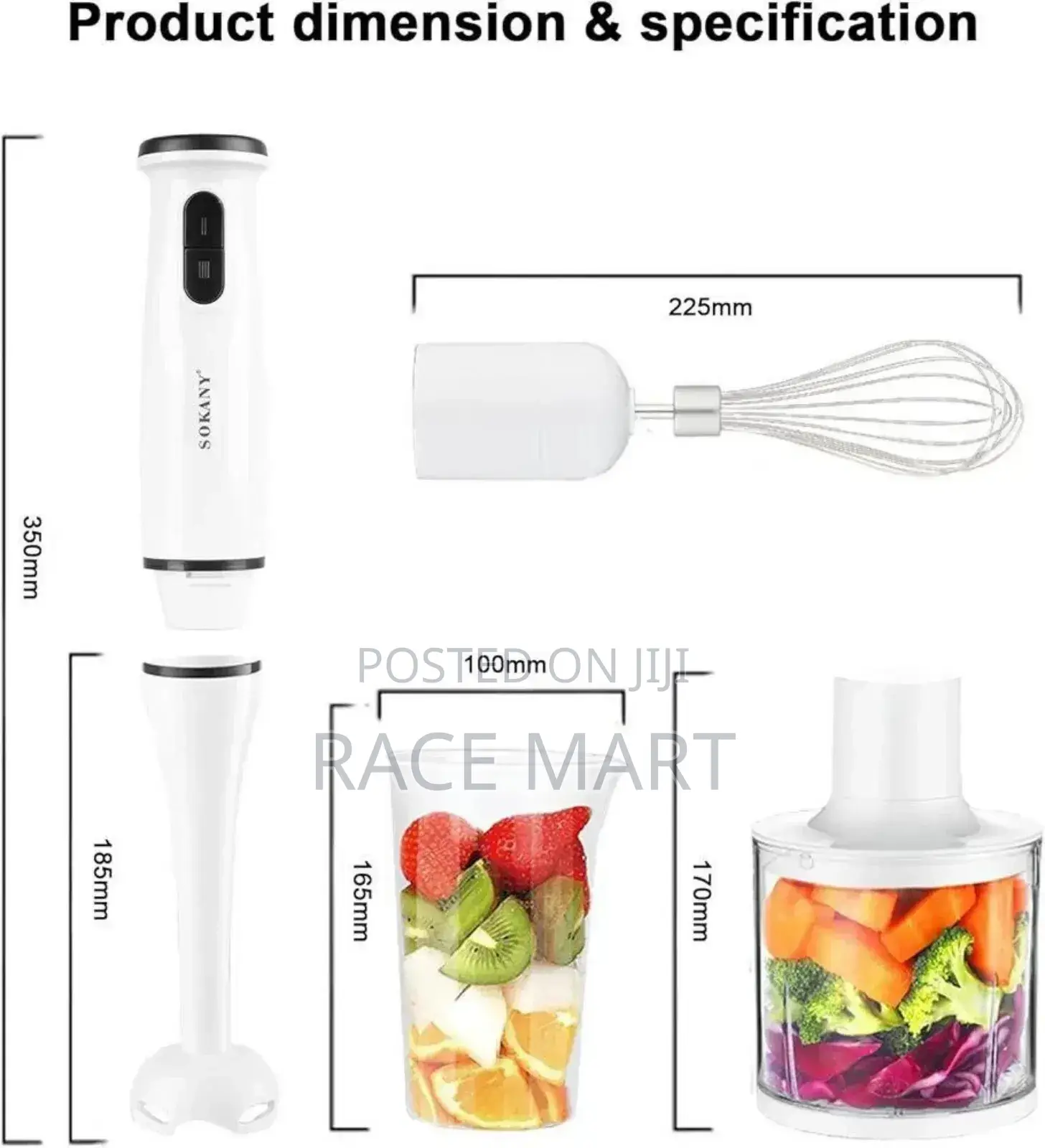 Sokany 4 in 1 Hand Blender