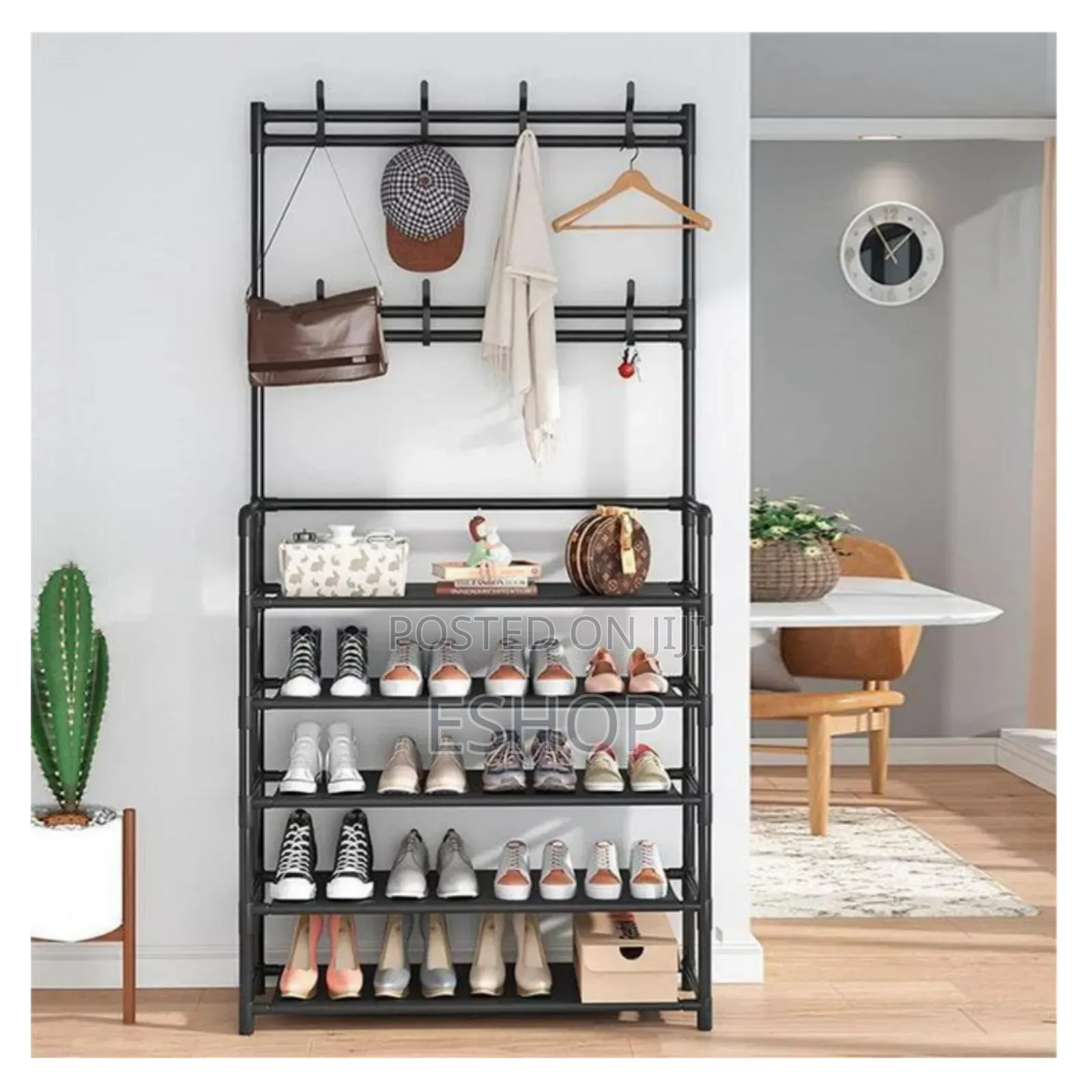 Portable Floor Clothes Rack–Easy Assemblynodrilling Required