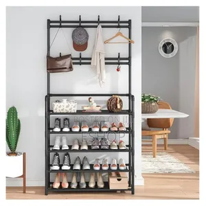 Photo - Portable Floor Clothes Rack–Easy Assemblynodrilling Required