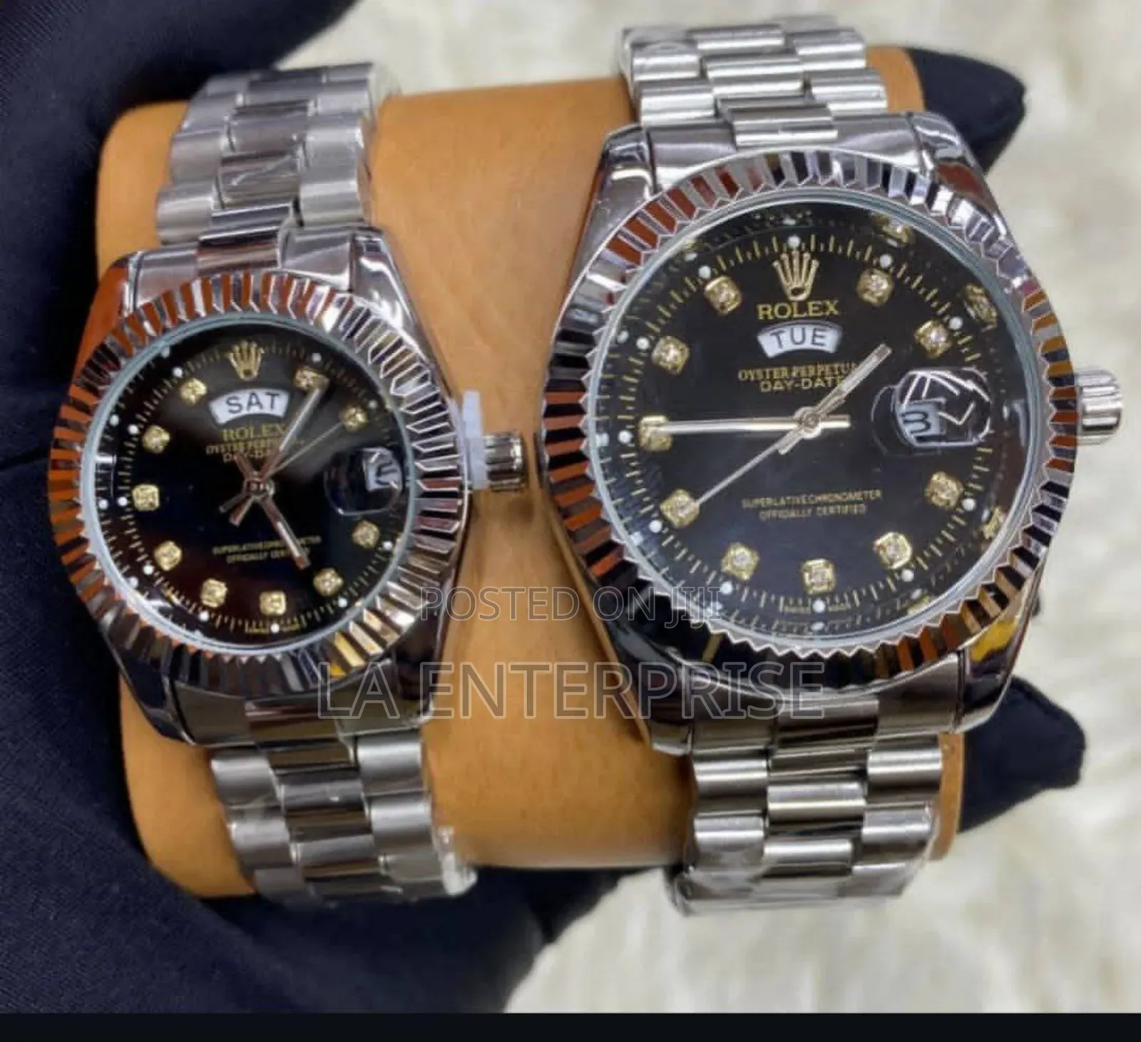 Rolex Couples Watch (Silver-Black)