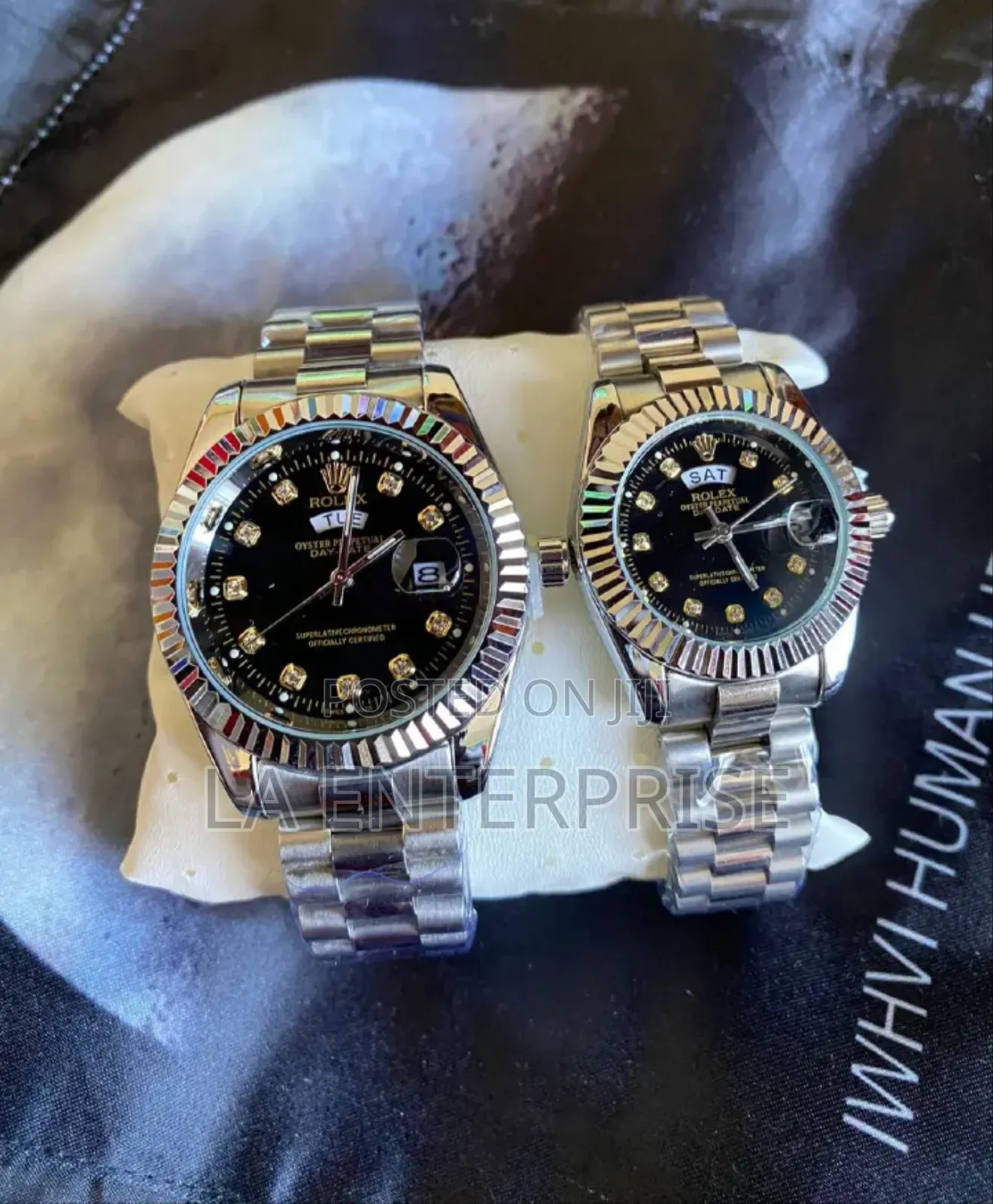 Rolex Couples Watch (Silver-Black)