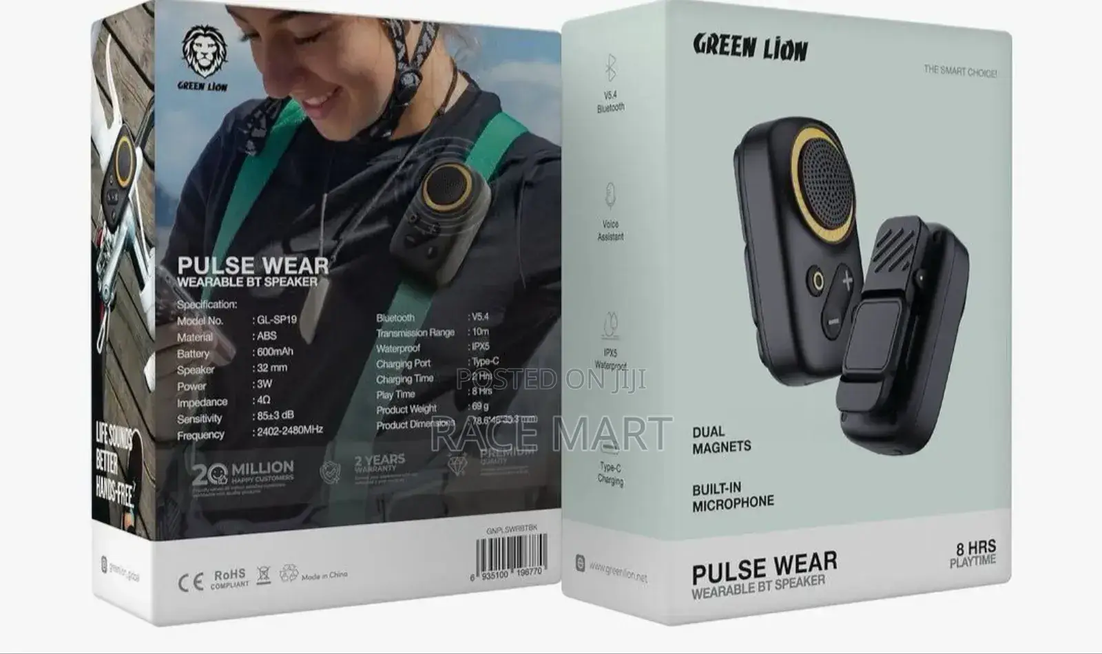 Green Lion Pulse Wear Bluetooth Speaker Built-in Microphone