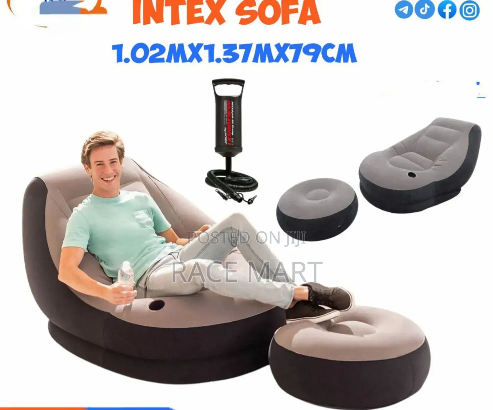 Intex Air Sofa 1.02mx1.37mx79cm