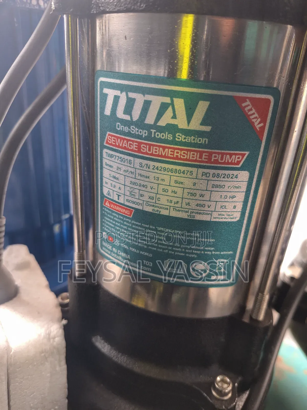 Total Summersuble Swage Water Pump 1hp