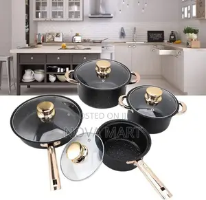 2 ድስቶች + 1 ወጥ ማቅረቢያ + 1 መጥበሻ