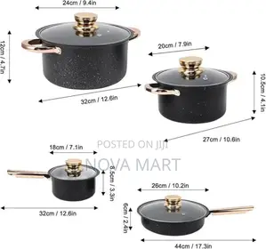 2 ድስቶች + 1 ወጥ ማቅረቢያ + 1 መጥበሻ