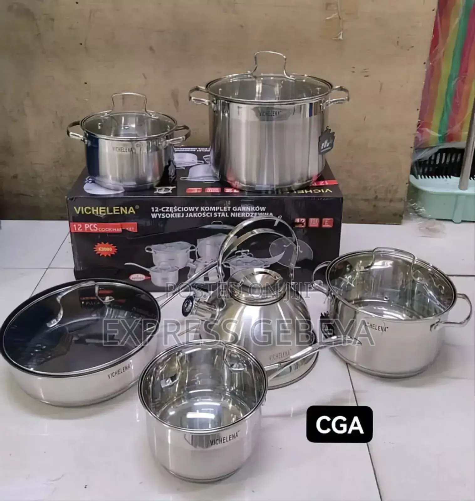 Stainless Steel 12pcs Cookware