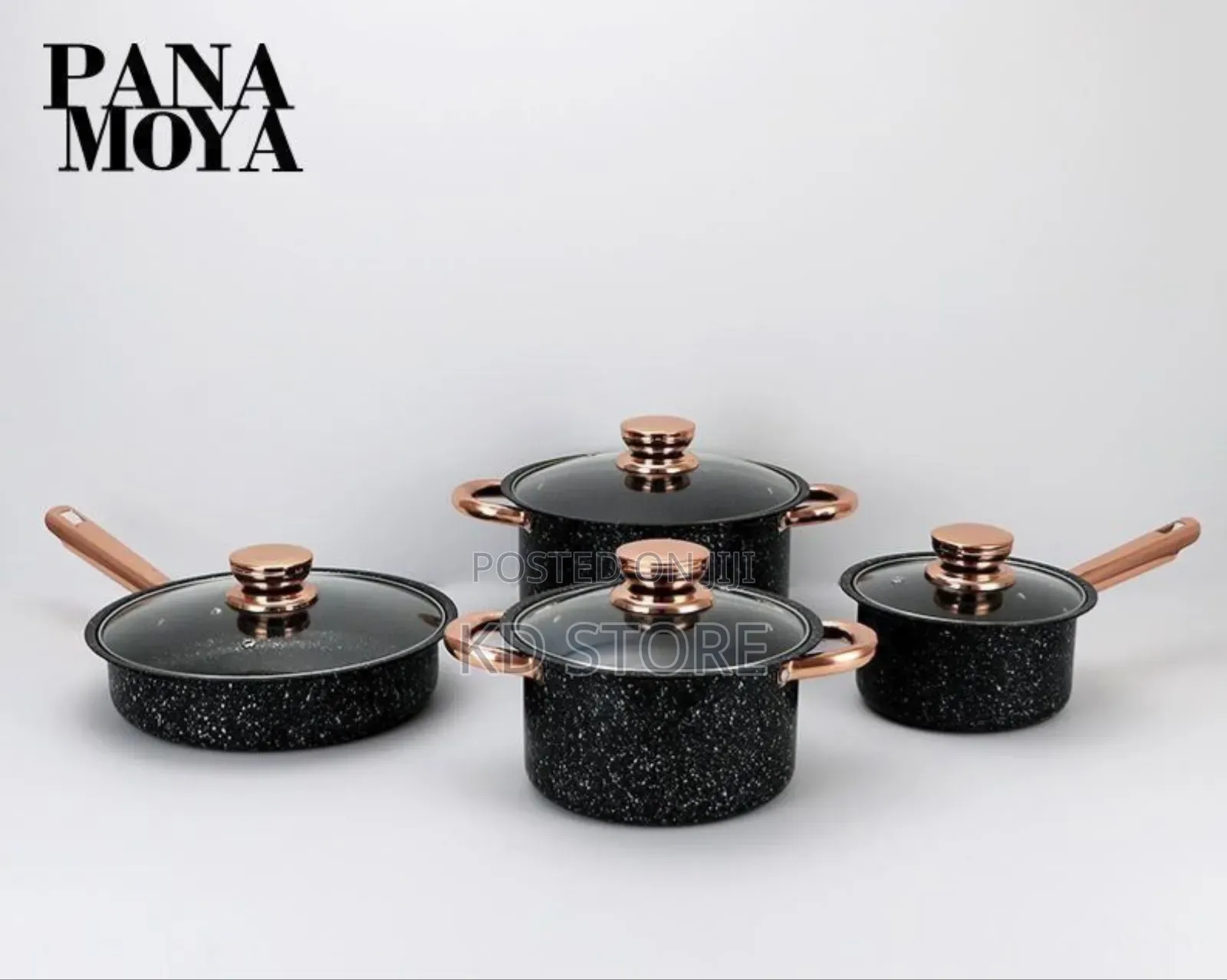 2 ድስቶች + 1 ወጥ ማቅረቢያ + 1 መጥበሻ 
 የማይዙ የማያሳርሩ ለይታ ውቡ የሆኑ