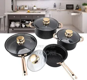 2 ድስቶች + 1 ወጥ ማቅረቢያ + 1 መጥበሻ 
 የማይዙ የማያሳርሩ ለይታ ውቡ የሆኑ