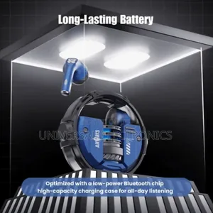 Stylish Blue Airmars Earbuds | Deep Bass, Touch Control