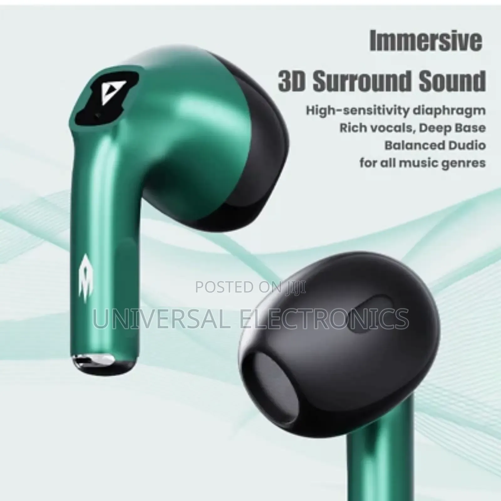 Stylish Blue Airmars Earbuds | Deep Bass, Touch Control