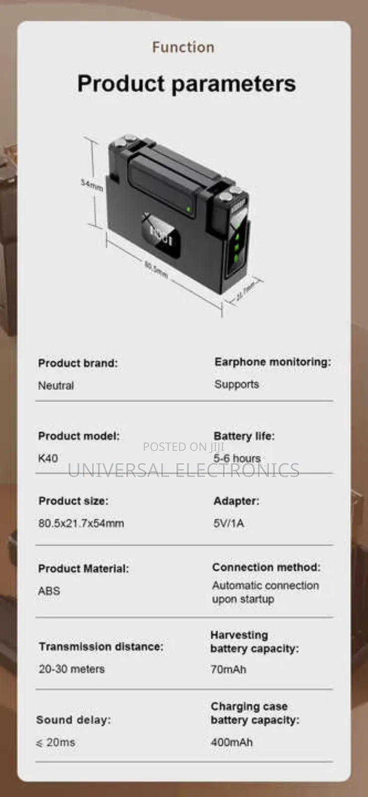 ኦርጅናል Microphone(Ideal for Youtube, Interviews)