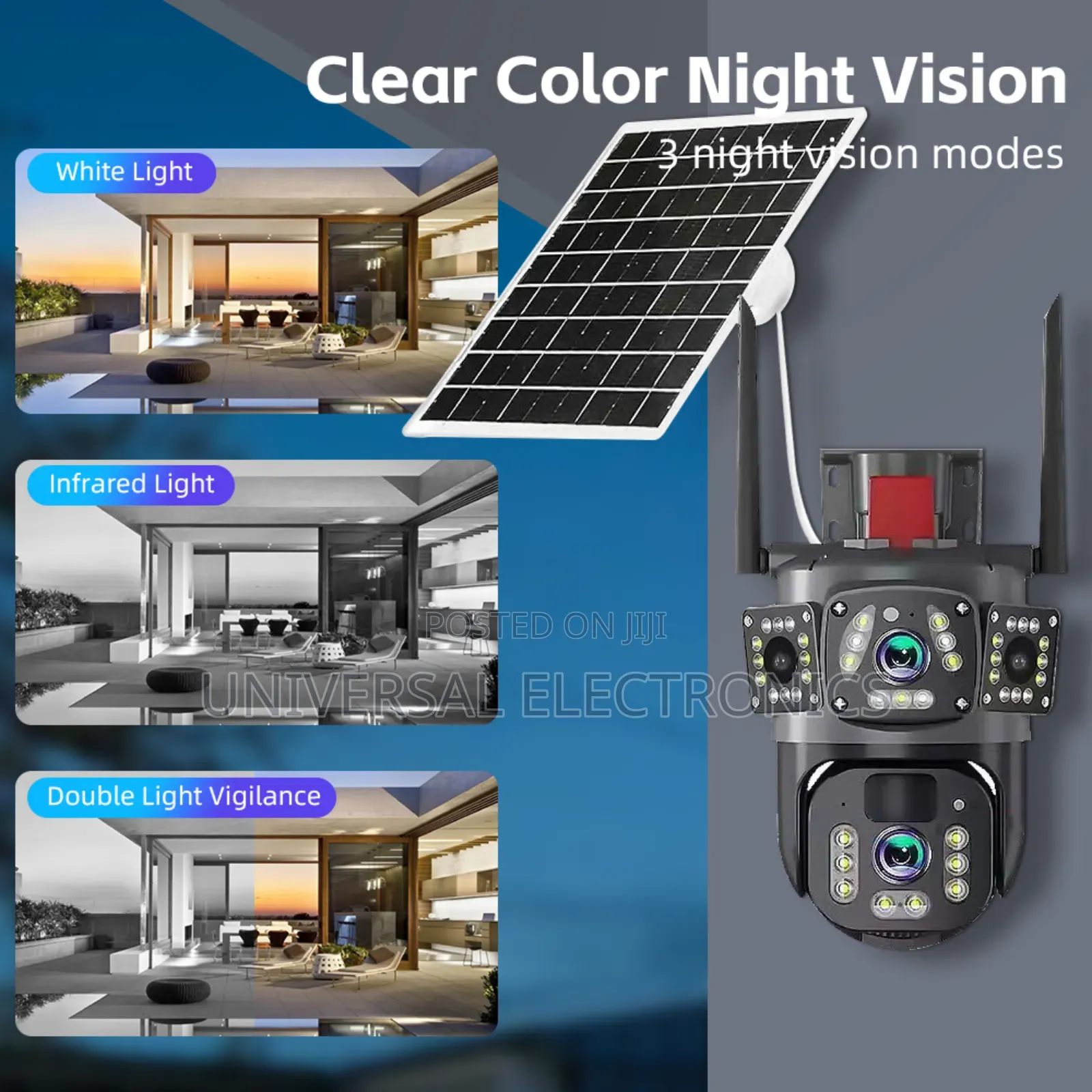 Wireless Solar Security Camera– , V380 App, 4g Sim Support