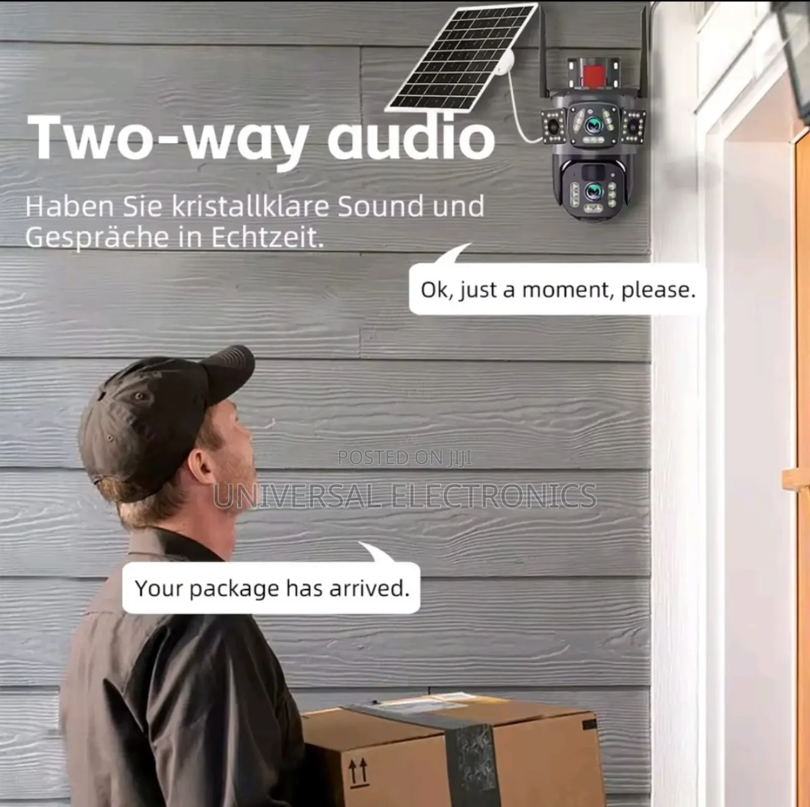 Outdoor CCTV – Solar Powered, Dual Lens, 4g + Wifi