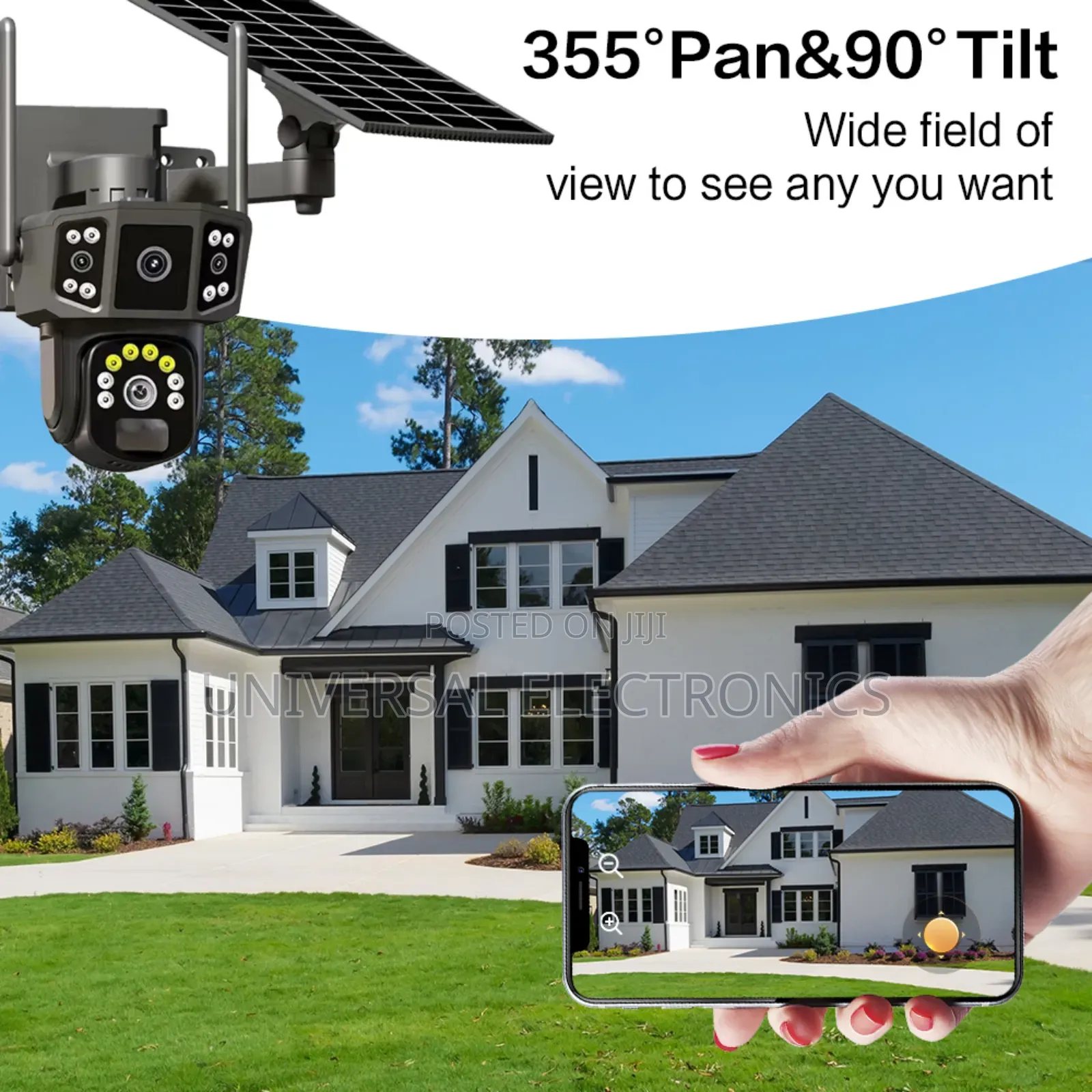 Outdoor CCTV – Solar Powered, Dual Lens, 4g + Wifi