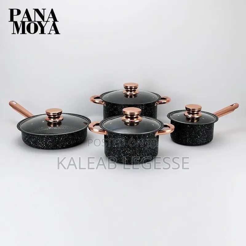  2 ድስቶች + 1 ወጥ ማቅረቢያ + 1 መጥበሻ