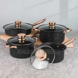  2 ድስቶች + 1 ወጥ ማቅረቢያ + 1 መጥበሻ