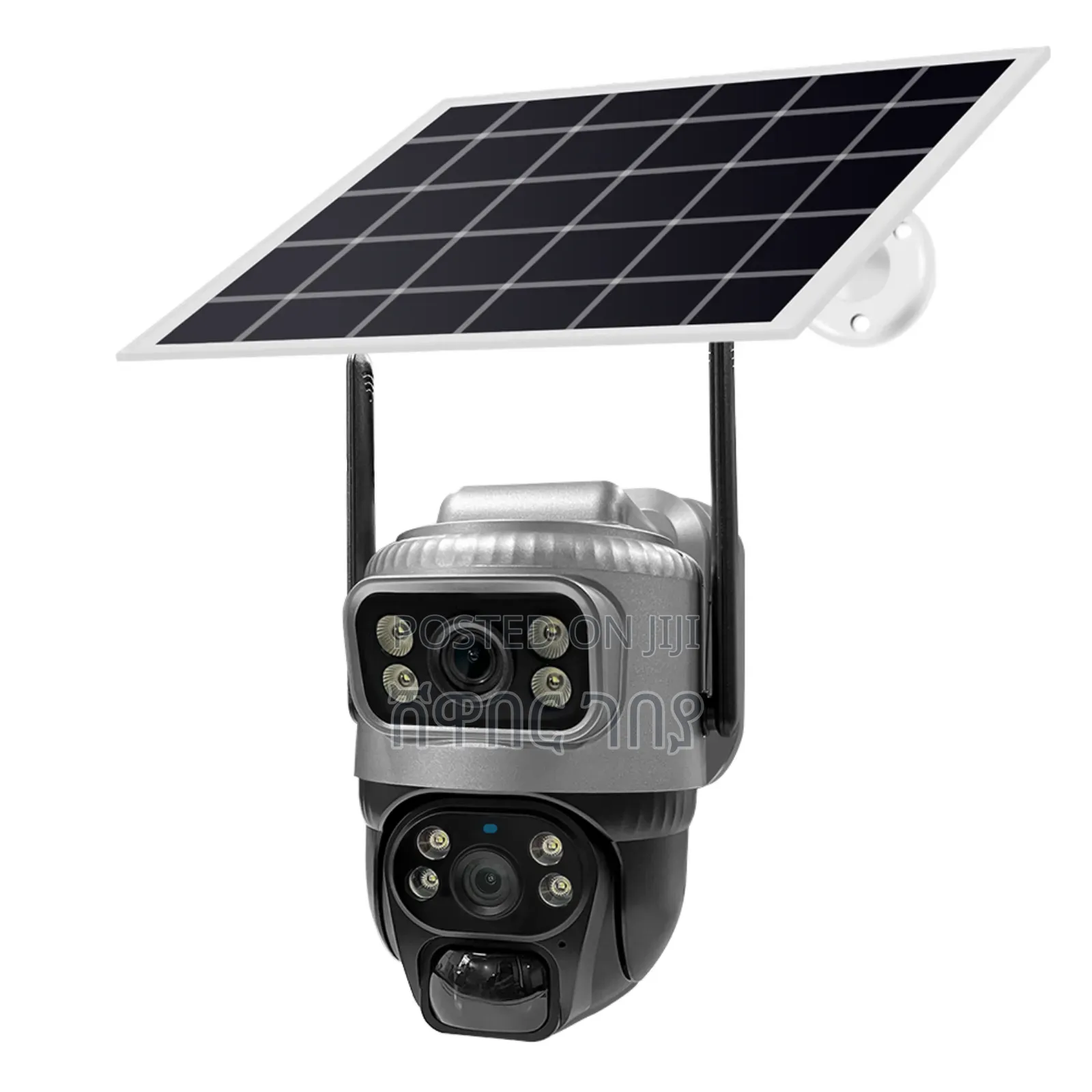 V380 Dual Lens Solar-Powered Security Camera 4mp