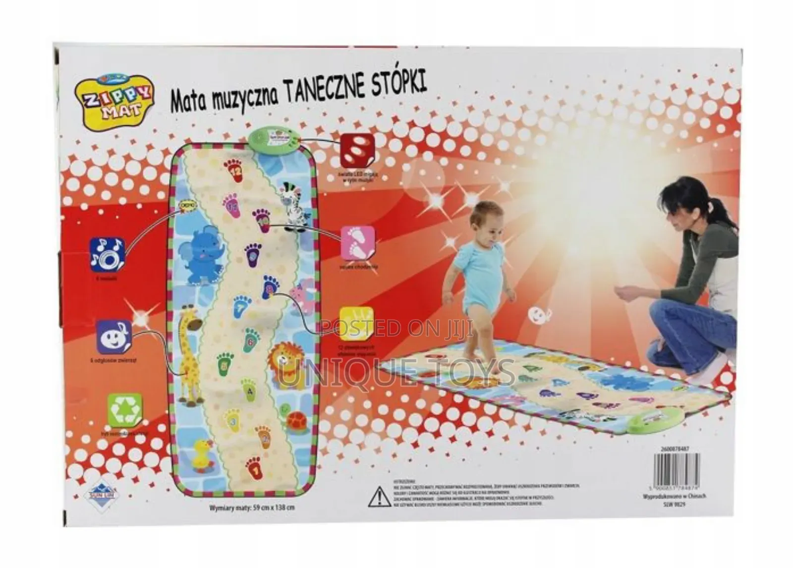 Footprint Walk Learning Musical Playmat, 138x59cm