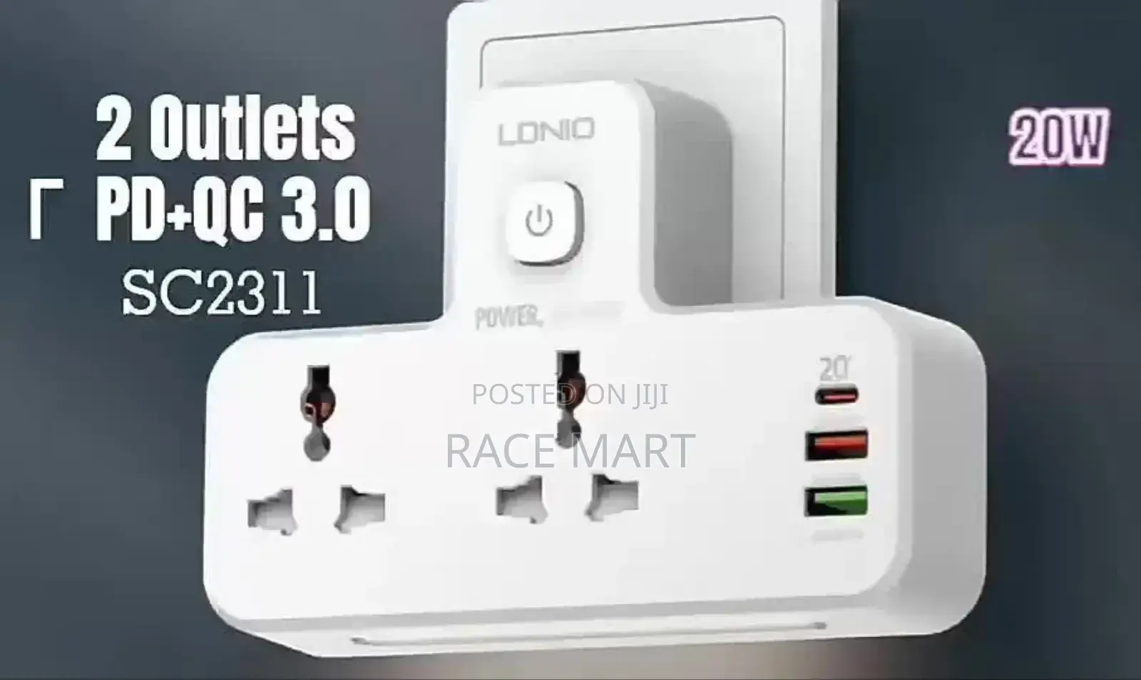 Guokang Multi-Socket Power Adapter