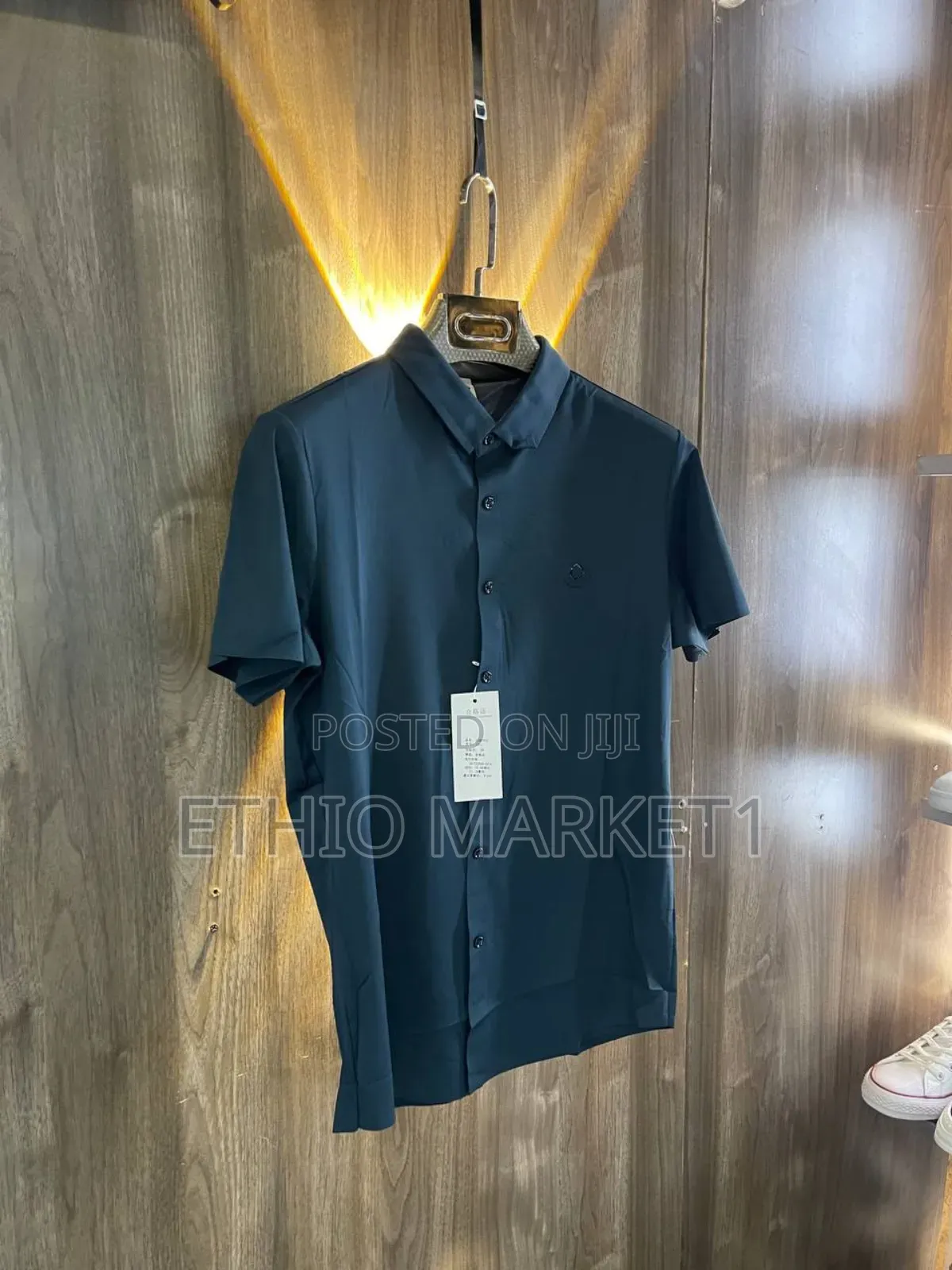 Silky Short-Sleeved Shirt Men's Clothes