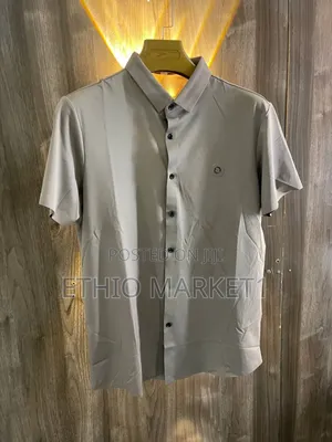 Silky Short-Sleeved Shirt Men's Clothes