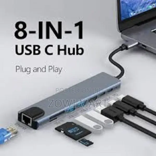 8-in-1 Usb-C to HDTV Adapter With Vga
