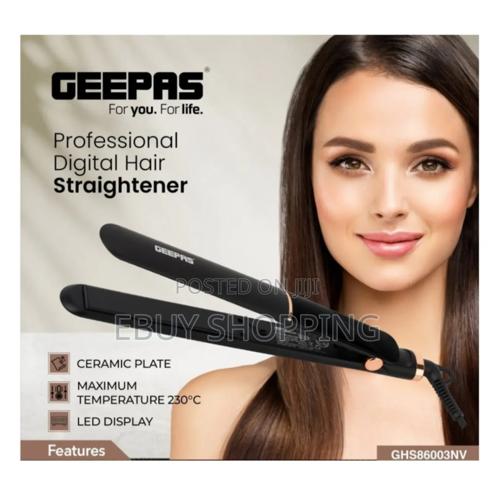 **Geepas Pro Straightener – Lockable Handle For Safety**