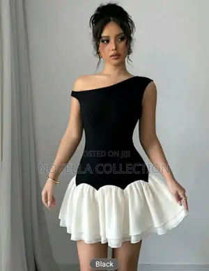 Beautiful Balck and White Dress (Available on Hand)