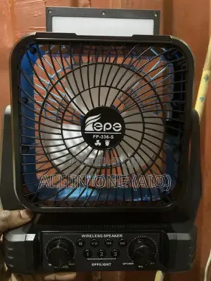 Photo - Solar-Charged Wireless Speaker With an 8-Inch Fan