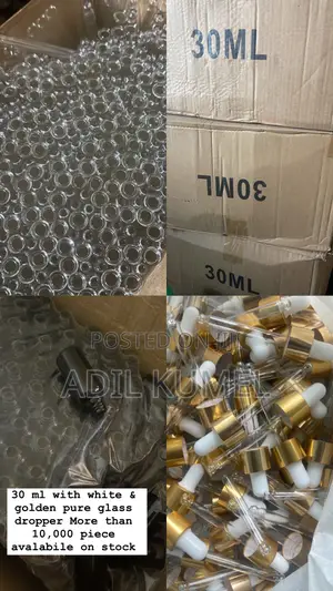 30 Ml /60ml/120ml Pure Glass Bottles With Dropper