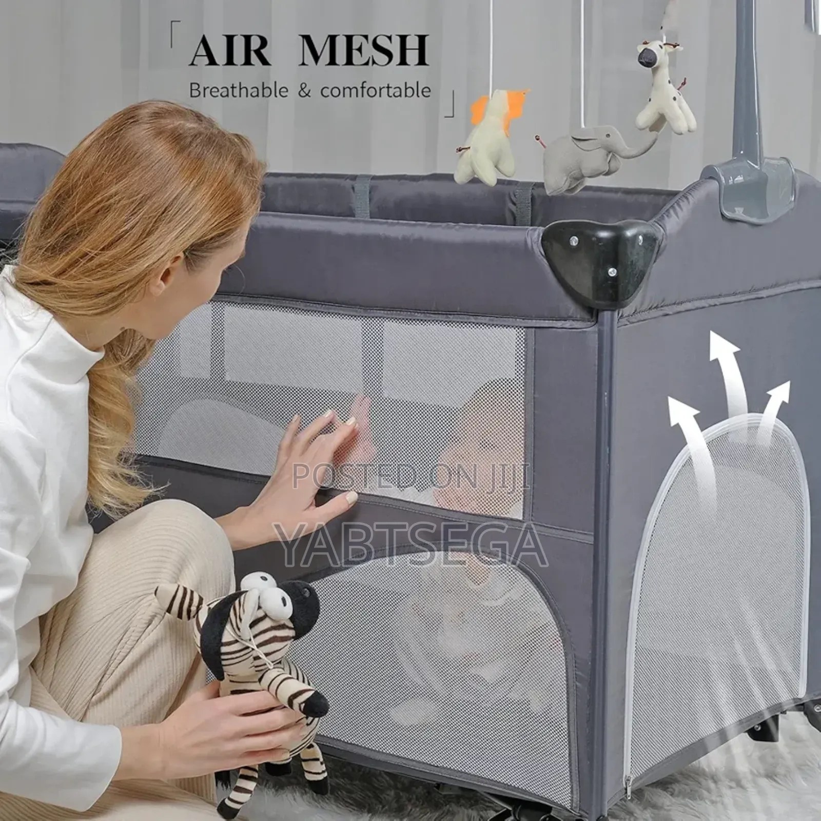 5in1 Deluxe Baby Bedside Crib የህፃናት አልጋ