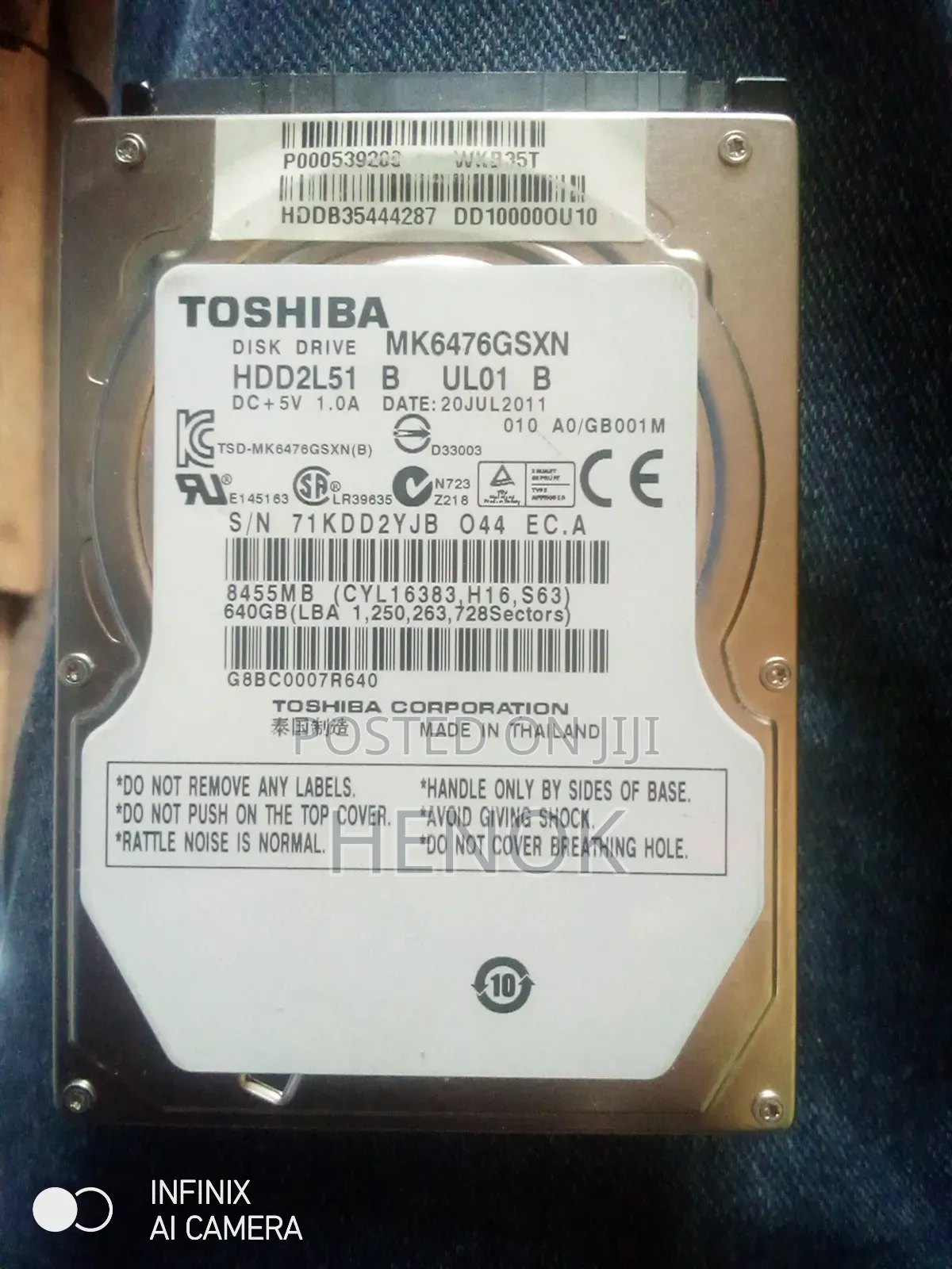 HDD 640gb Laptop