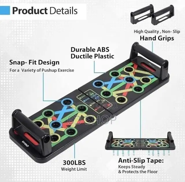 ተጣጣፊ ፑሽ አፕ መሳሪያ Foldable Push Up Board