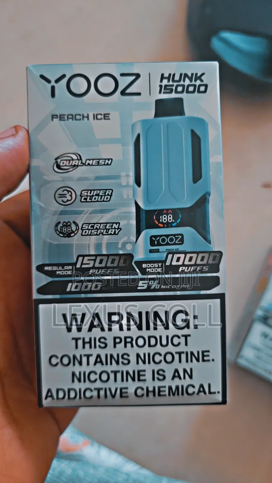 Yooz Vape 15,000 Puff Peach Ice