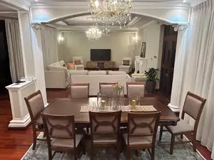 Photo - Solid Wood Dining Table With 8 Chairs From Malaysia