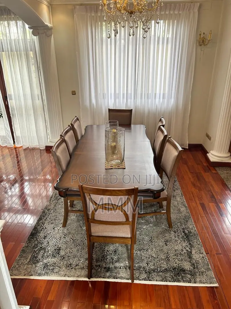 Solid Wood Dining Table With 8 Chairs From Malaysia