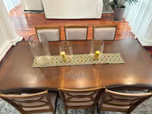 Solid Wood Dining Table With 8 Chairs From Malaysia