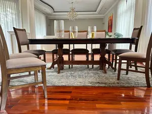 Solid Wood Dining Table With 8 Chairs From Malaysia