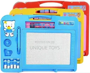 2-in-1 Double Sided Slate Board, Whiteboard Blackboard