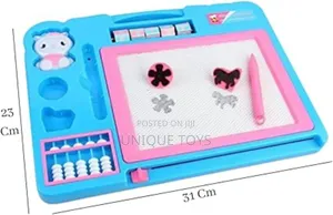 2-in-1 Double Sided Slate Board, Whiteboard Blackboard