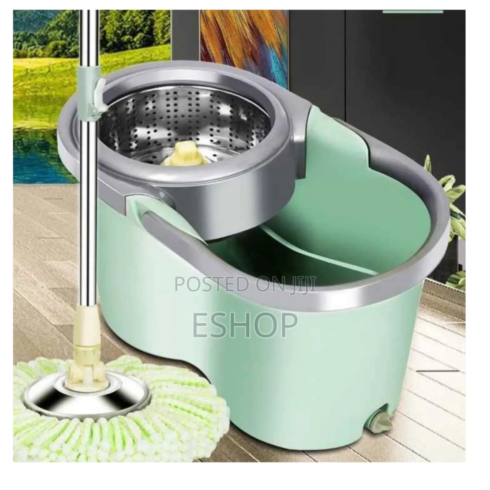Smart Spin Mop Set: High-Absorption Microfiber