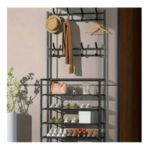 Photo - Double Hook L-shaped Clothes Rack – Easy-adjust