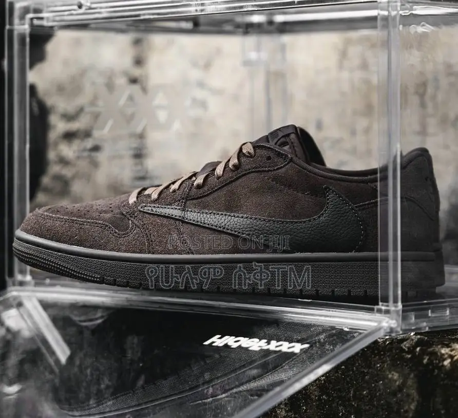 Original Air Jordan 1 Low Og Sp X Travis Velvet Brown Shoes