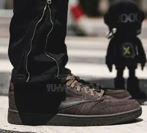 Original Air Jordan 1 Low Og Sp X Travis Velvet Brown Shoes