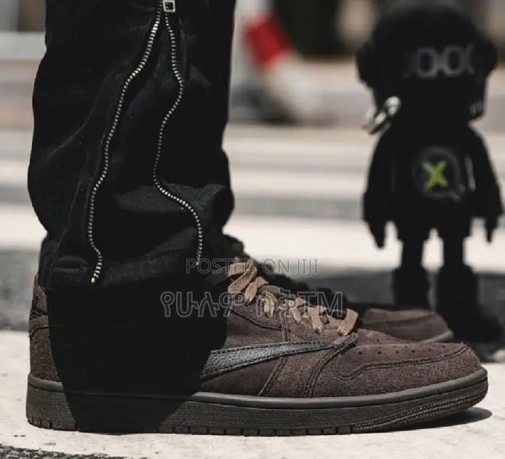 Original Air Jordan 1 Low Og Sp X Travis Velvet Brown Shoes