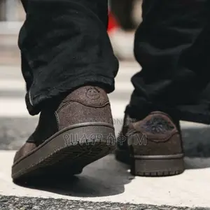 Original Air Jordan 1 Low Og Sp X Travis Velvet Brown Shoes