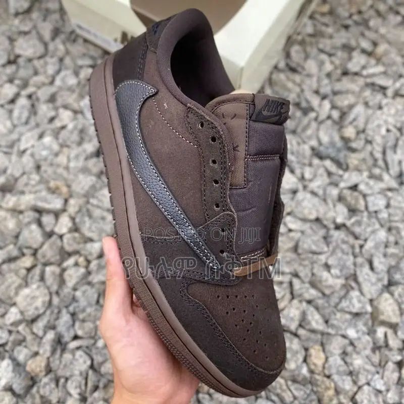 Original Air Jordan 1 Low Og Sp X Travis Velvet Brown Shoes
