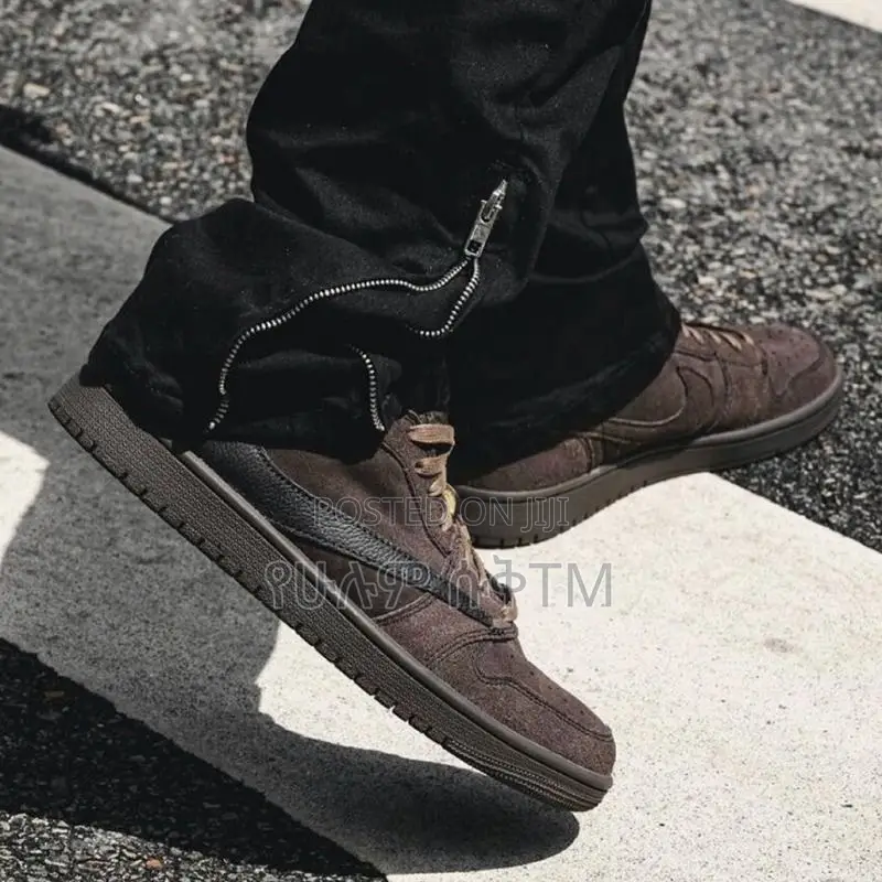 Original Air Jordan 1 Low Og Sp X Travis Velvet Brown Shoes