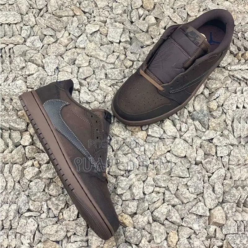 Original Air Jordan 1 Low Og Sp X Travis Velvet Brown Shoes